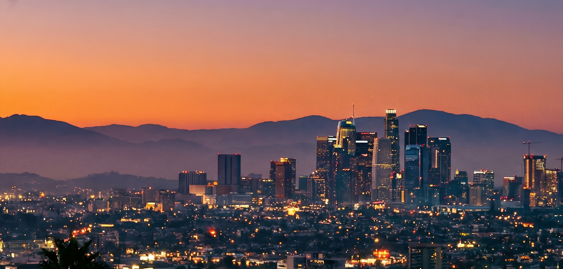 Los Angeles skyline at sunset - Gurovich Law Group serves the greater LA area